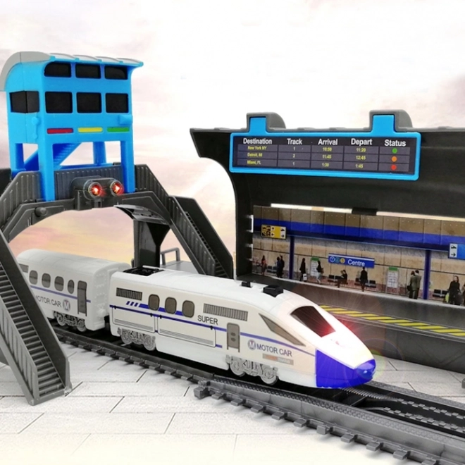 Ensemble de train électrique Woopie avec pont et tunnel