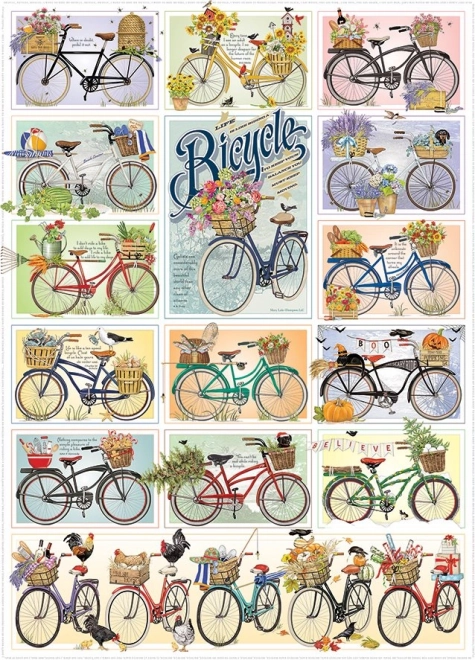 cobble hill puzzle vélos 1000 pièces