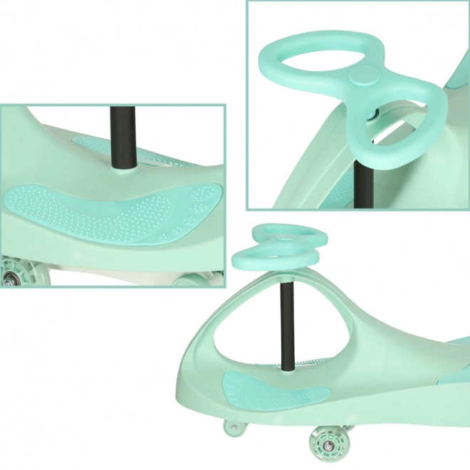 Véhicule gravitationnel pour enfant avec roues LED – Turquoise