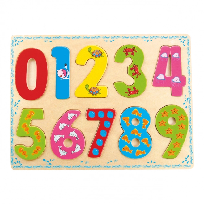 Puzzle de comptage en bois Bino Jouets