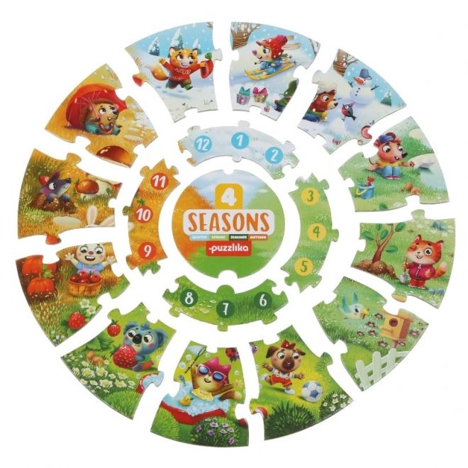 Puzzlika Quatre saisons, puzzle éducatif pour enfants