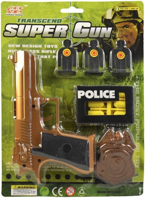 Pistolet pour enfants avec balles en mousse 16 cm