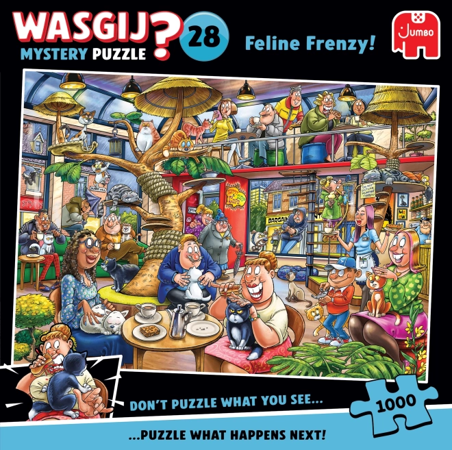 Jumbo Puzzle Wasgij Mystery: Folie féline 1000 pièces