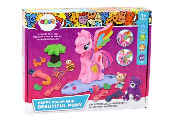 Set de pâte à modeler Licorne DIY avec accessoires en plastique