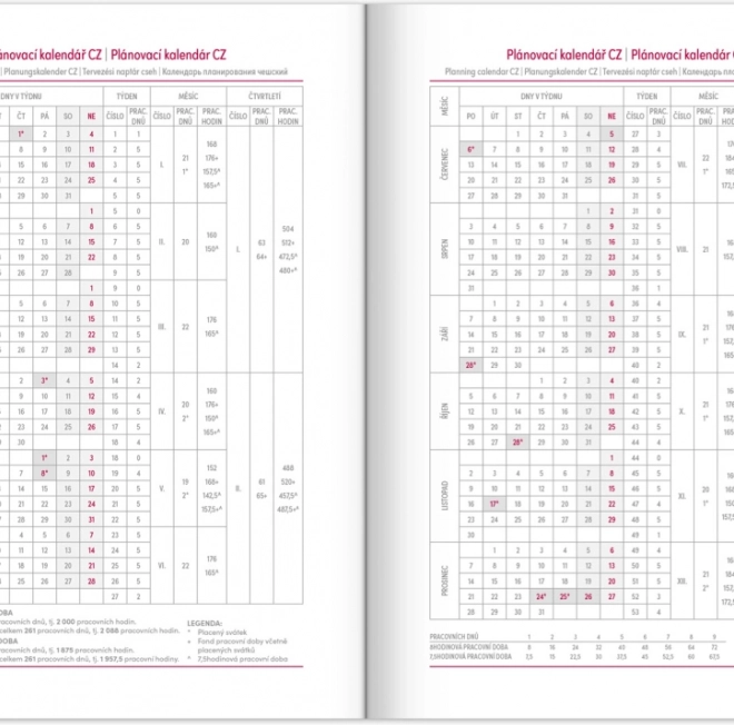 Agenda hebdomadaire bleu 2026