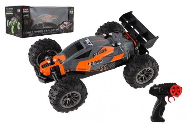 Buggy RC Auto vitesse 2,4GHz en plastique 25cm sur piles dans une boîte 31x14x18cm – Orange