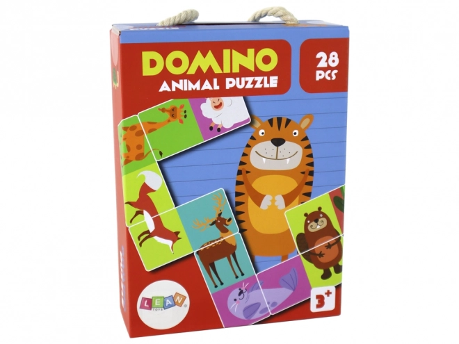 Jeu de puzzle Domino réversible Animaux - 28 pièces