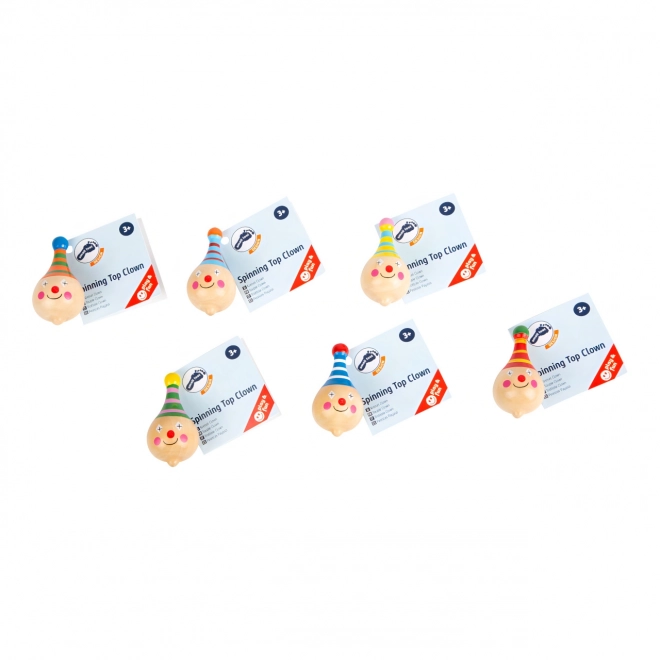 Toupie en bois Small Foot - clown
