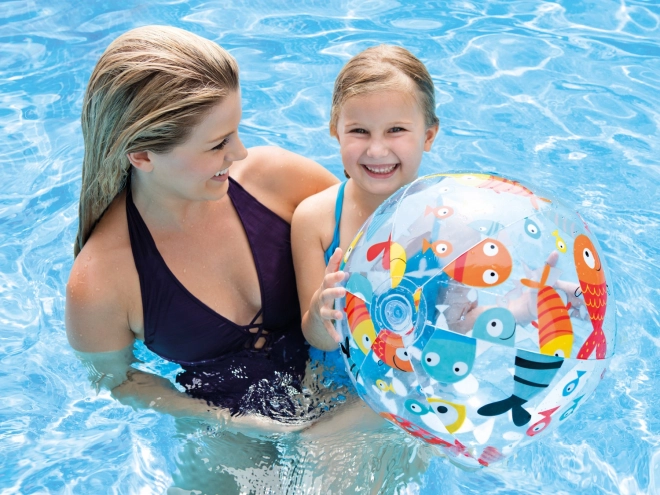 Balle gonflable avec motifs - 51 cm