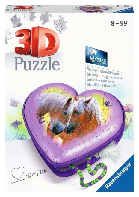 RAVENSBURGER puzzle 3D Cœur Cheval 54 pièces
