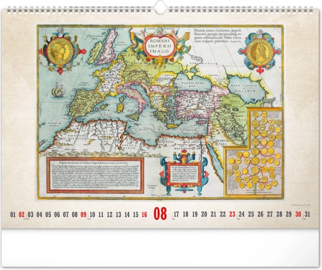 Calendrier mural Cartes anciennes 2026