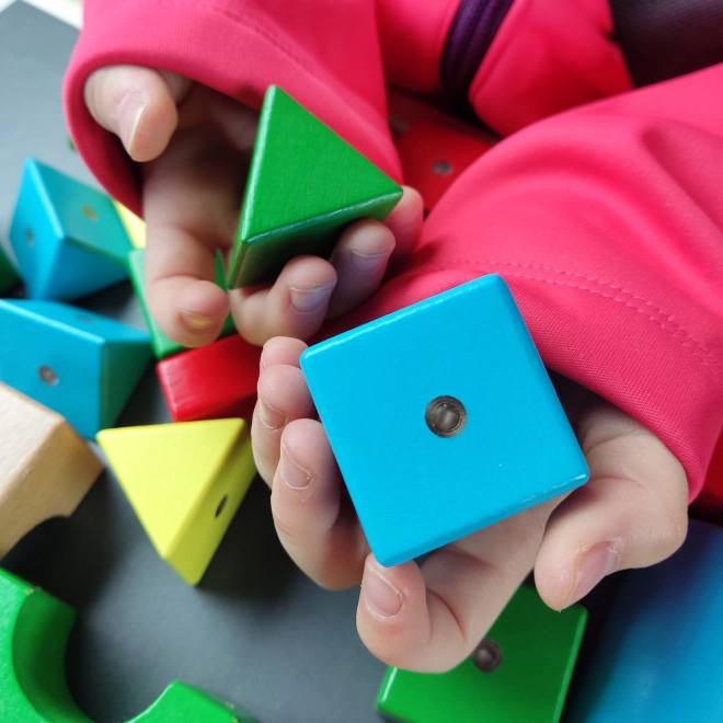 Blocs magnétiques en bois WABI 40 pièces