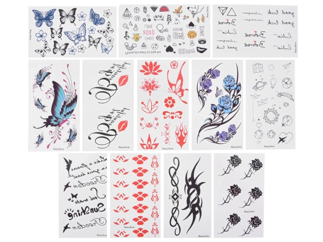 Grande trousse de tatouages pailletés pour enfants