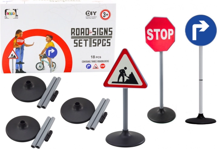 Ensemble éducatif grands panneaux de signalisation 76 cm – 3 pièces