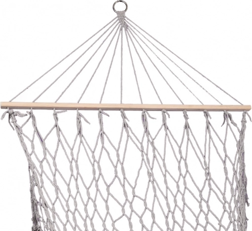 Hamac de jardin Boho avec franges gris 200 cm