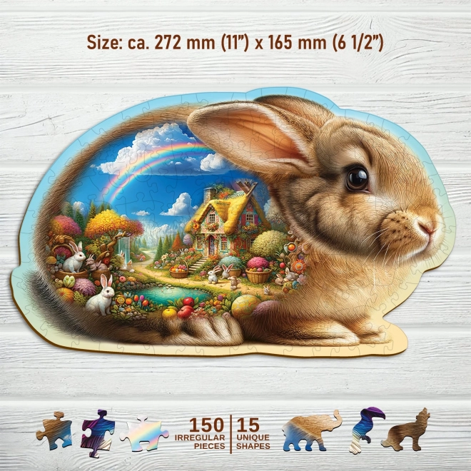 Puzzle en bois Lapin de Wooden City