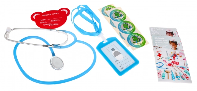 Ensemble médical en bois pour enfants 3+ avec accessoires 30 pièces