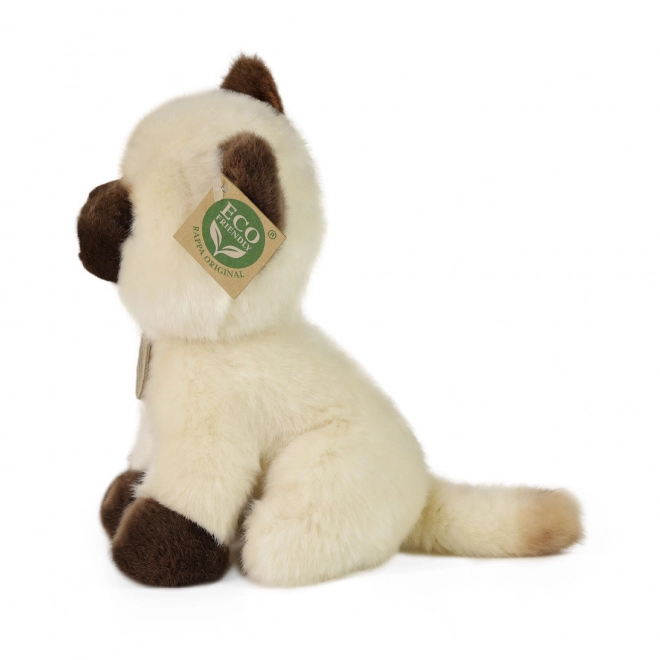 Chat siamois en peluche 18 cm écologique