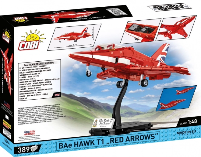 Kit de construction BAe Hawk T1 Flèches Rouges 389 pièces