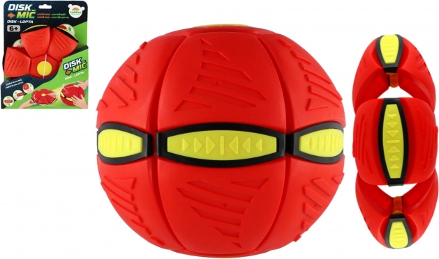 Disque-balle 2-en-1 en plastique rouge 22 cm