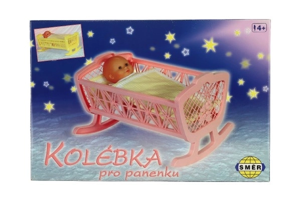 Berceau pour poupées sans ensemble en plastique 47x35x30cm dans une boîte 48x32x8cm