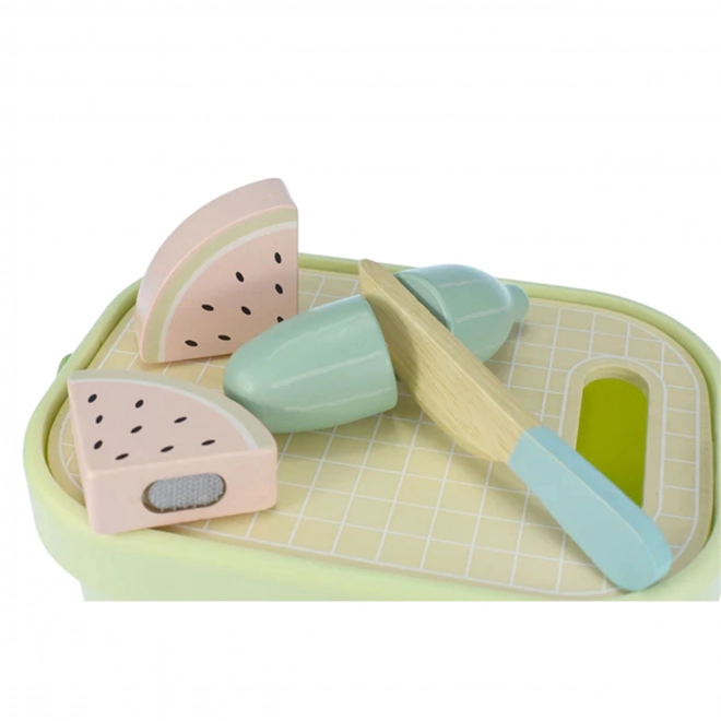 Set de découpe alimentaire en bois Tooky Toy