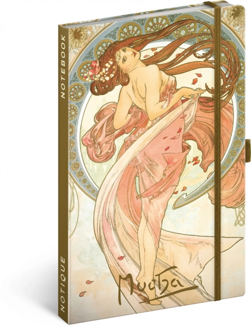 NOTIQUE Notes Alfons Mucha – Danse, ligné, 13 x 21 cm
