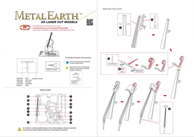 METAL EARTH 3D puzzle Contrebasse