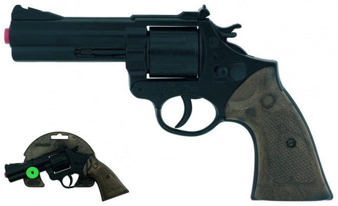 Revolver de police noir en métal 12 coups