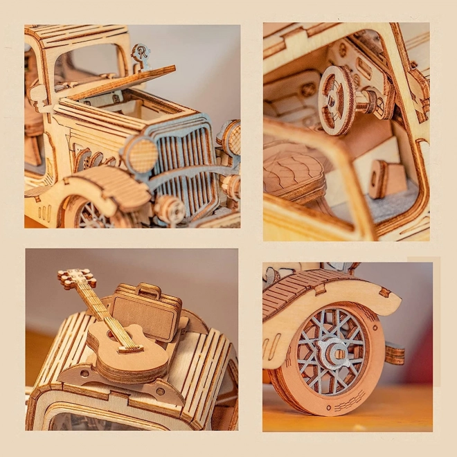 Automobile Vintage - puzzle 3D en bois moderne