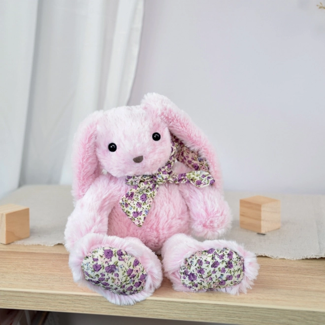 Doudou Histoire d'Ours Peluche lapin rose 25 cm