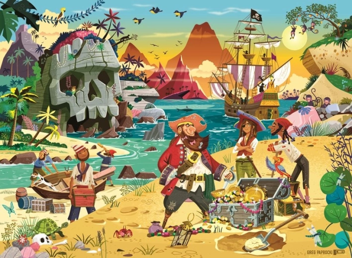 Puzzle Ravensburger aventure pirate XXL