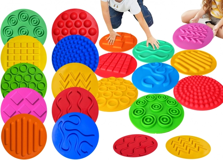 Disques sensoriels en silicone colorés