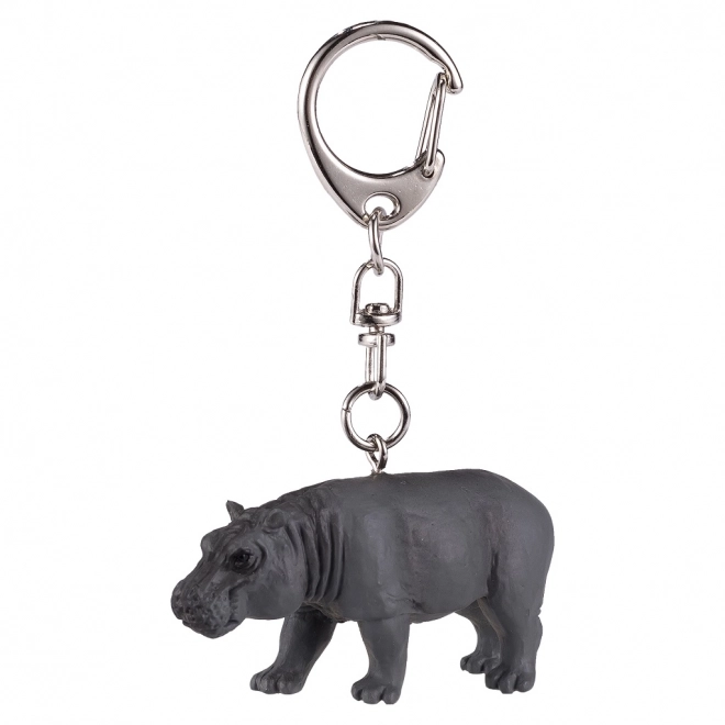 Porte-clés avec figurine d'hippopotame