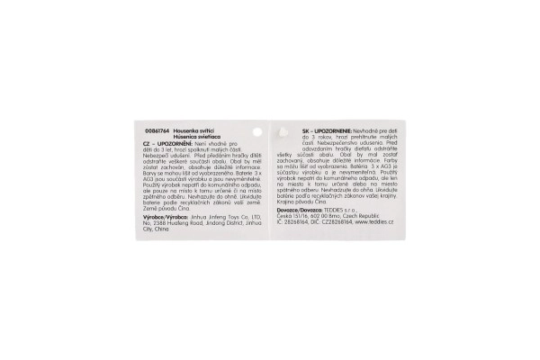 Chenille anti-stress en silicone de 30 cm à piles avec lumière 4 couleurs en sachet 12 pièces en boîte