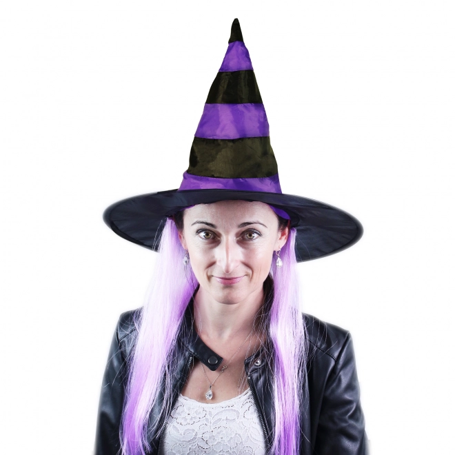 Chapeau avec cheveux de sorcière pour adultes