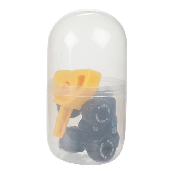 Mini voiture tout-terrain avec démarreur en plastique 4cm dans un œuf en plastique 5x10cm 12pcs en boîte