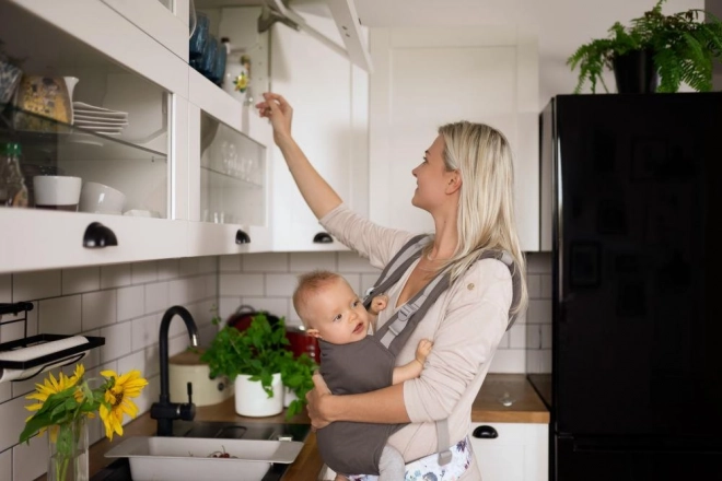 Porte-bébé ergonomique MoMi COLLET gris