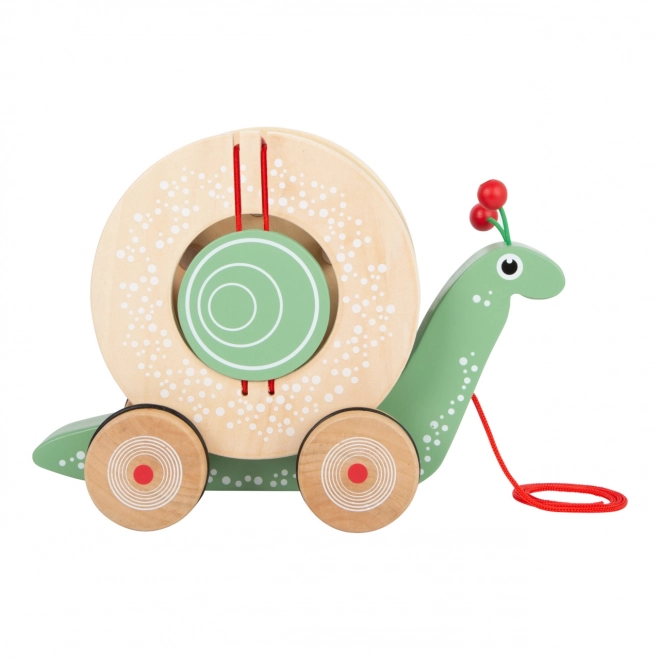 Petit escargot moteur à tirer avec formes
