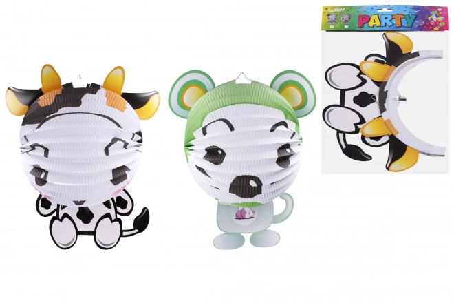 Lanterne boule avec motif Vache ou Souris
