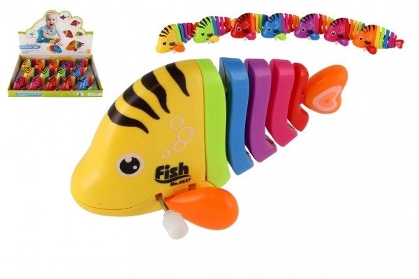 Poisson/Rybka à clé en plastique 11cm mix couleurs 14pcs en boîte