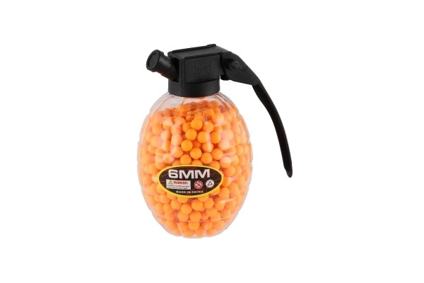 Billes pour pistolet 800pcs 6mm gomme 10cm en grenade 3 couleurs