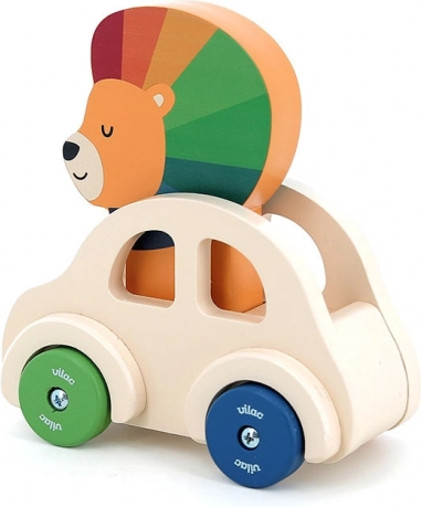 Voiturette en bois avec klaxon Lion de Vilac