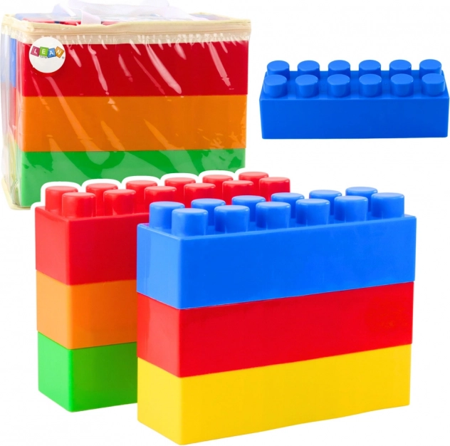 Ensemble de grandes briques colorées dans un sac, 6 pcs
