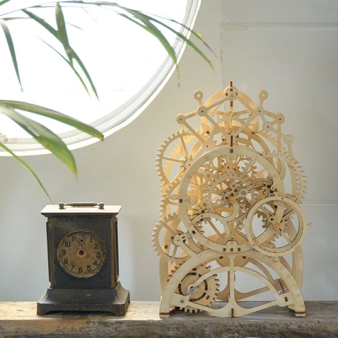 Horloge à pendule - Maquette en bois 3D
