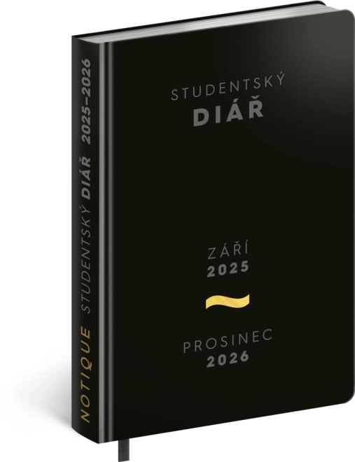 Agenda étudiant Academia noir 2025-2026