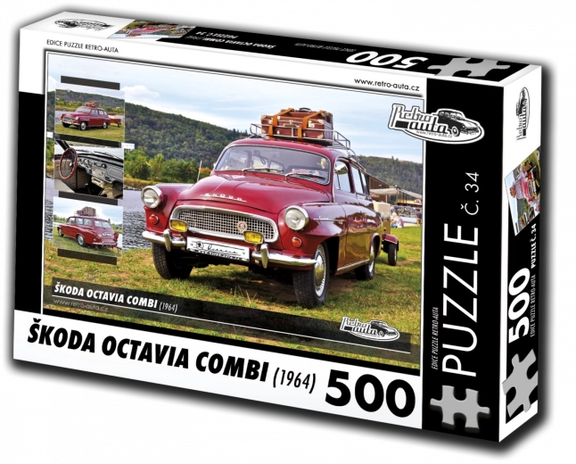 Puzzle rétro-voitures Škoda Octavia Combi 1964 – 500 pièces