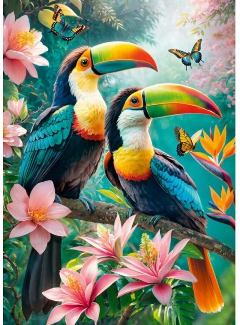 Puzzle Toucan au Paradis 1000 Pièces