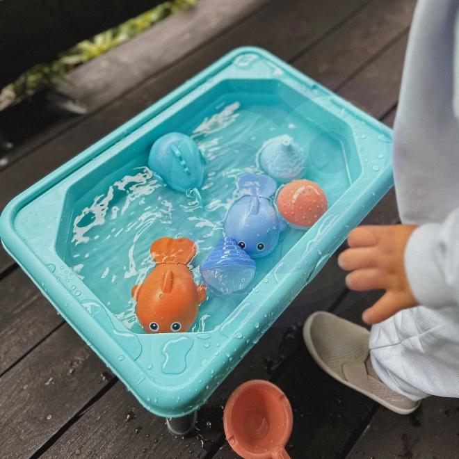 Woopie table de jeu 3-en-1 avec eau, bac à sable et pêche 6 pièces
