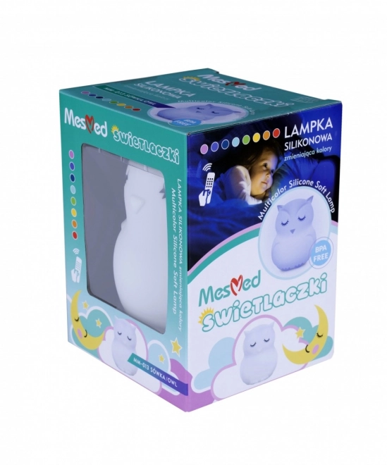 Lampe de nuit en silicone changeant de couleur avec haut-parleur Bluetooth Lumière Chouette HU HU HU HU HU